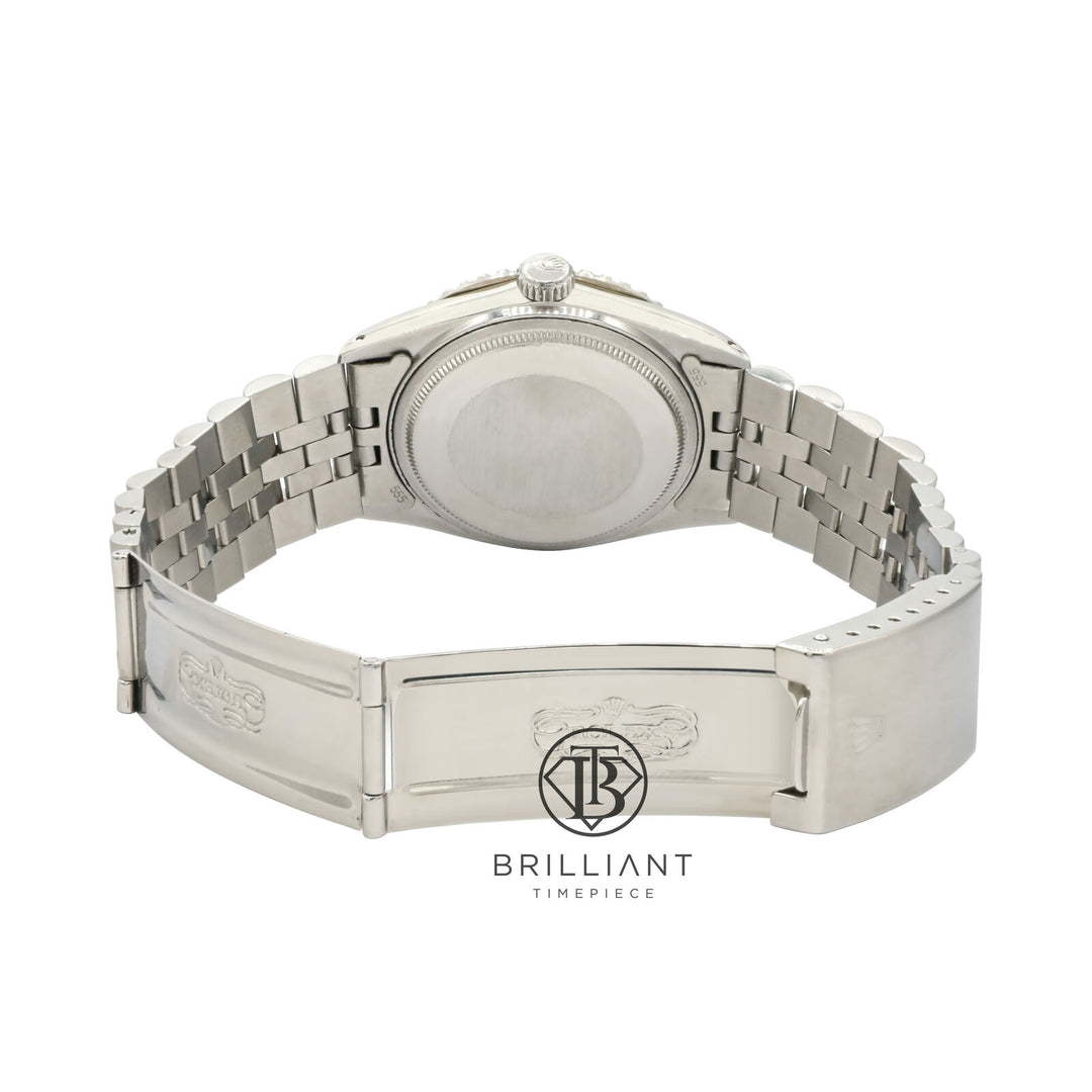 Rolex Datejust 36mm Stainless Steel Green Diamond Dial 3.25ct