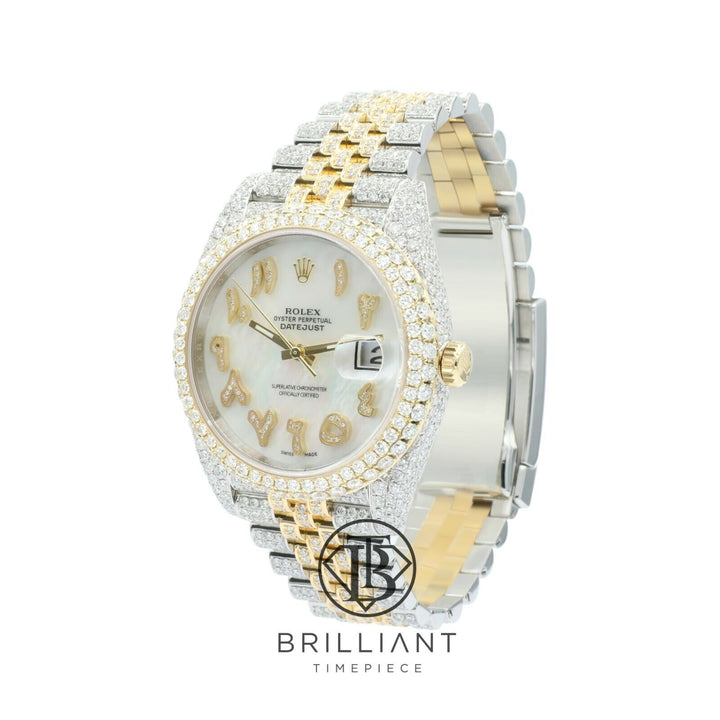 Mens Rolex Datejust II 126303 Two Tone 18K/ Steel 41MM Full Diamond Watch 25.5Ct