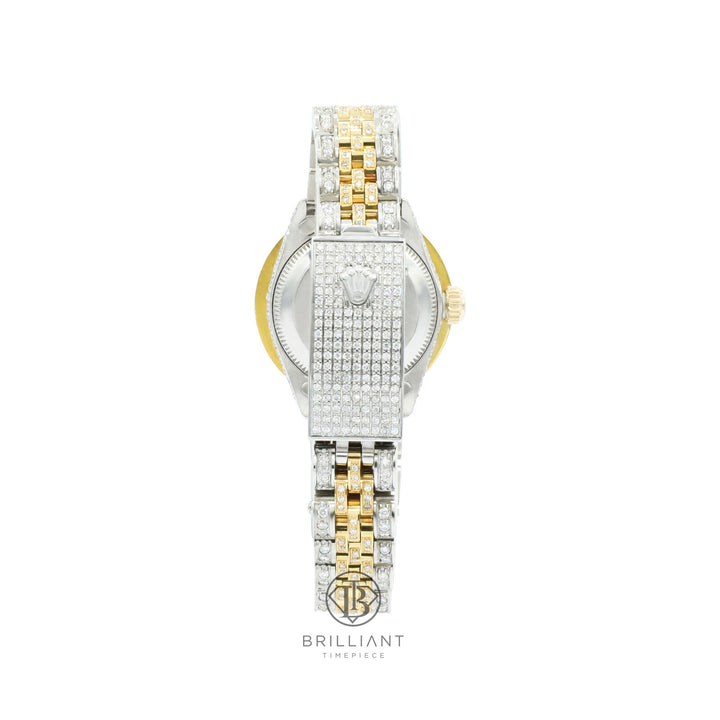 Rolex Datejust 26mm Two Tone Gold/Steel Purple Diamond Dial 8ct