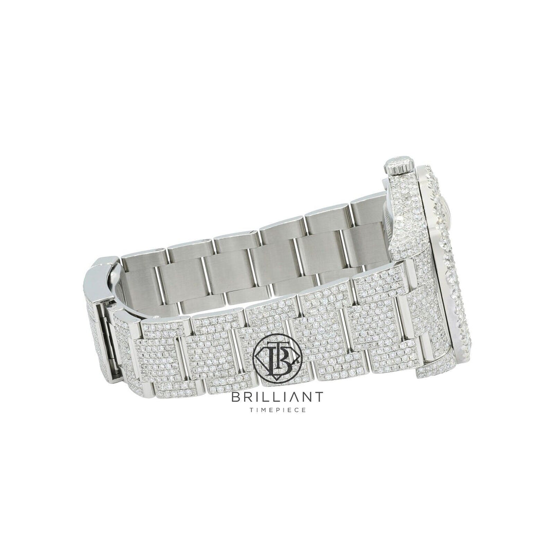 Mens Rolex Datejust II 126300 Stainless Steel 41MM Full Diamond Watch 25.5Ct