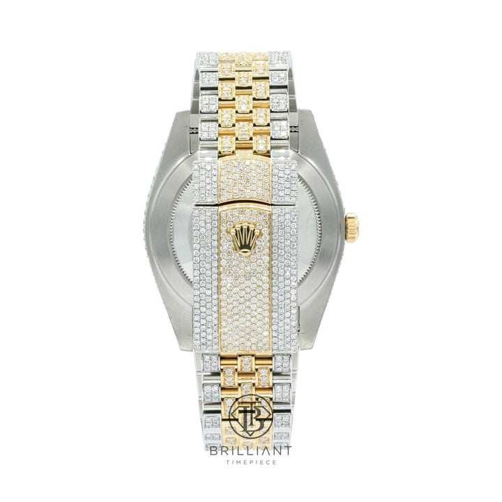Mens Rolex Datejust II 126303 Two Tone 18K/ Steel 41MM Full Diamond Watch 25.5Ct