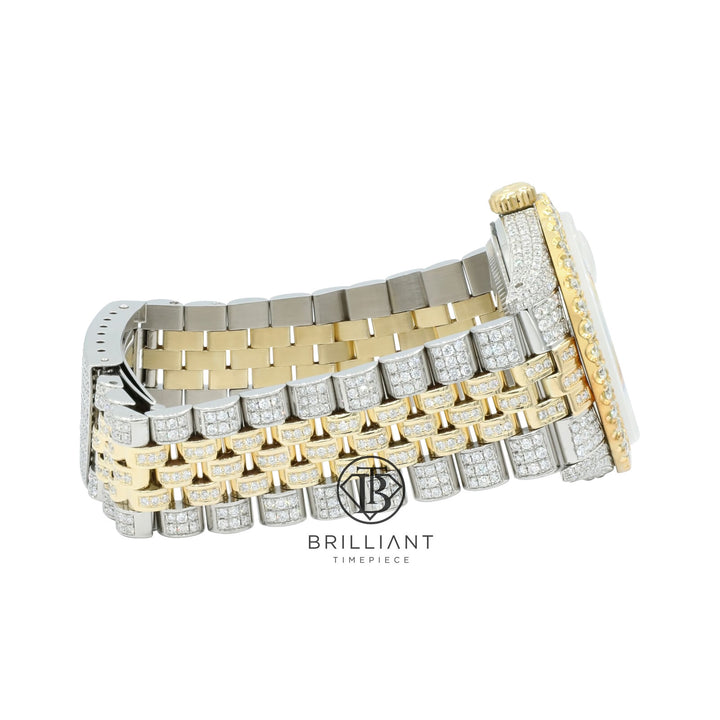 Rolex Datejust 36mm Two Tone Gold/Steel Green Diamond Dial 13.00ct