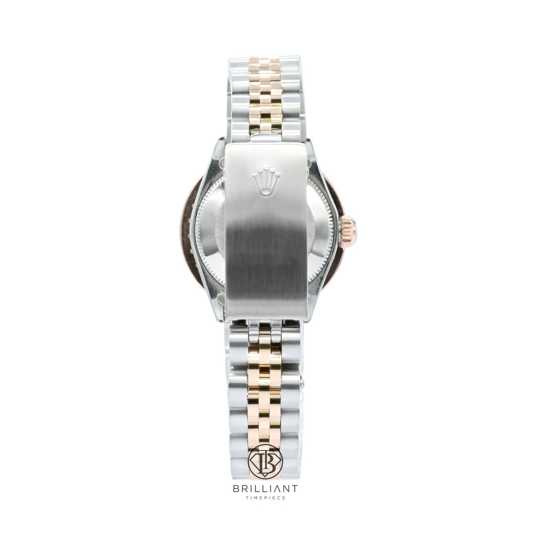 Rolex Datejust 26mm Two Tone Rose Gold/Steel Charcoal Diamond Dial 1.50ct