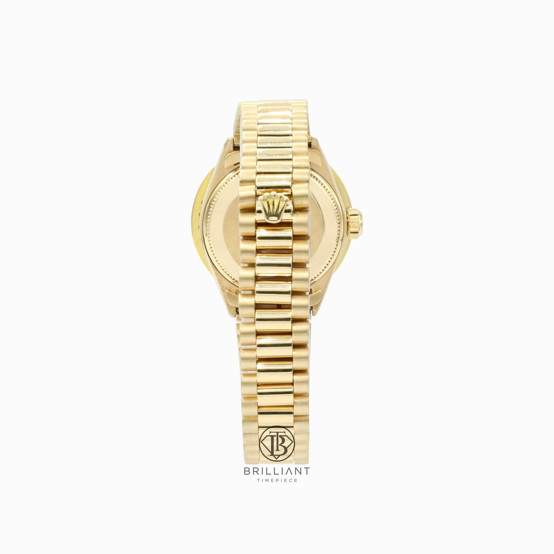 Rolex Datejust Presidential 26mm 18k Gold Orange Diamond Dial 1.50ct