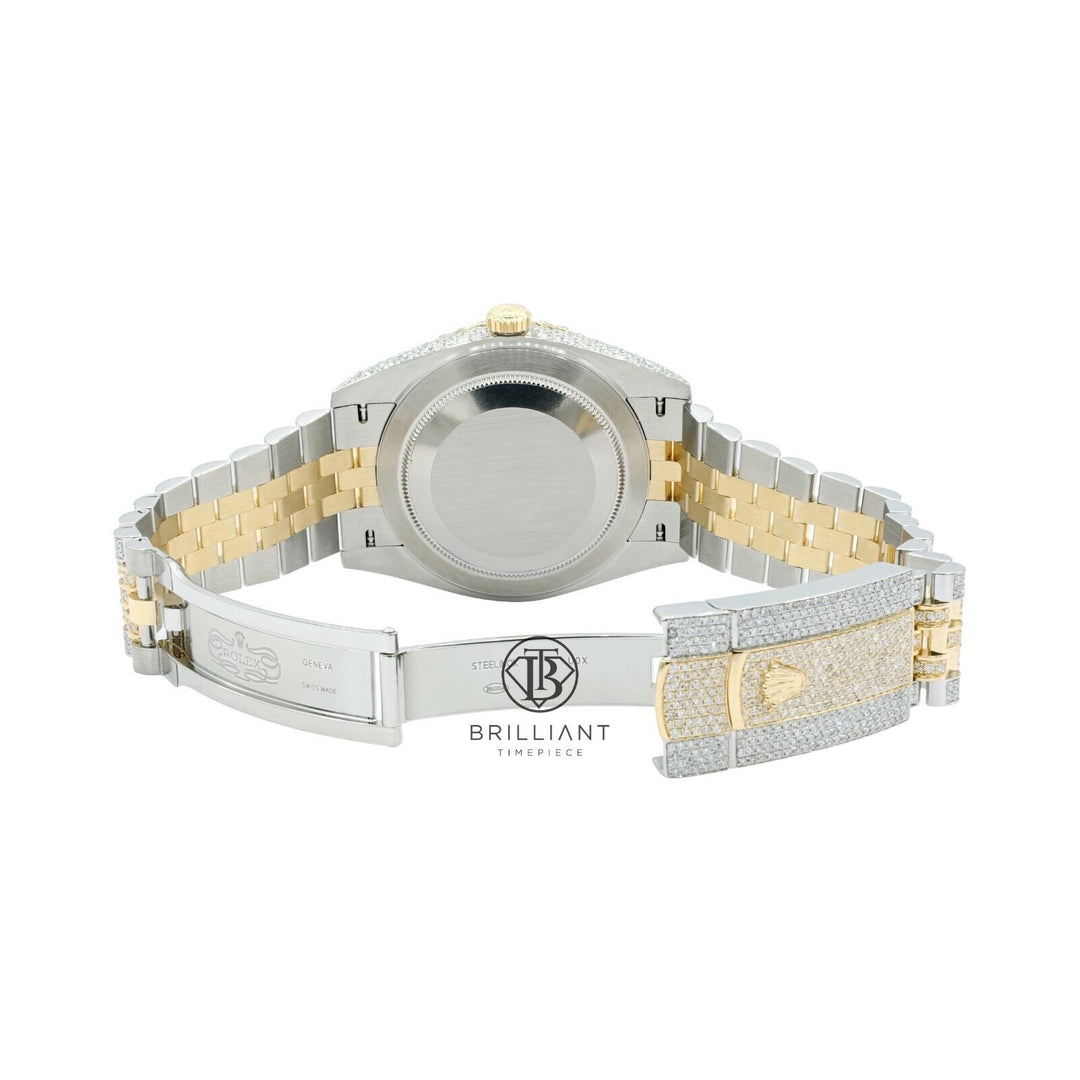 Mens Rolex Datejust II 126303 Two Tone 18K/ Steel 41MM Full Diamond Watch 25.5Ct
