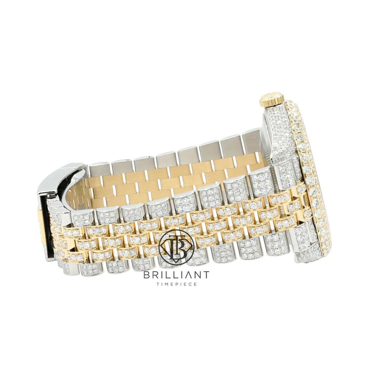 Mens Rolex Datejust II 126303 Two Tone 18K/ Steel 41MM Full Diamond Watch 25.5Ct
