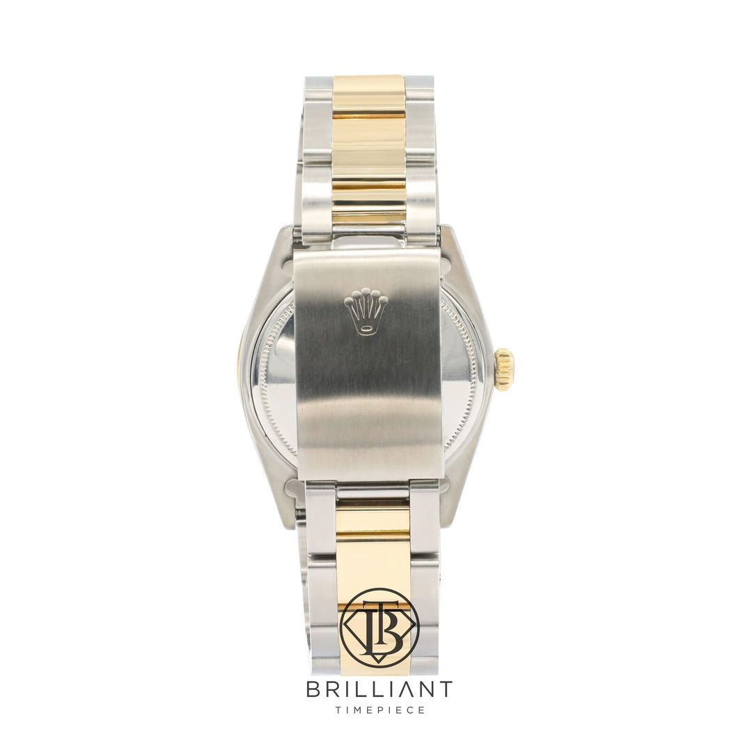 Rolex Datejust 36mm Oyster Two Tone Gold/Steel Silver Diamond Dial 3.25ct