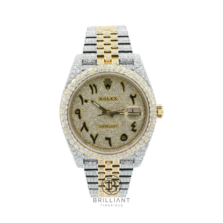 Mens Rolex Datejust II 126303 Two Tone 18K/ Steel 41MM Full Diamond Watch 25.5Ct