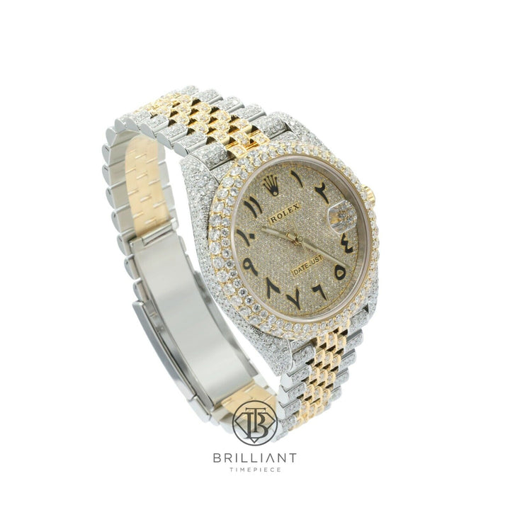 Mens Rolex Datejust II 126303 Two Tone 18K/ Steel 41MM Full Diamond Watch 25.5Ct