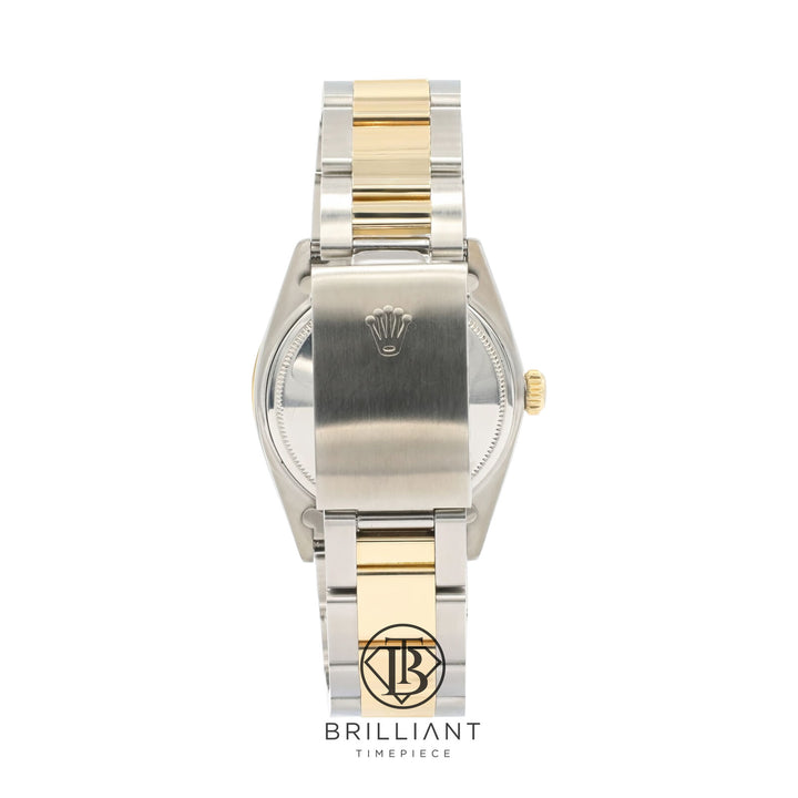Rolex Datejust 36mm Oyster Two Tone Gold/Steel Blue Diamond Dial 3.25ct