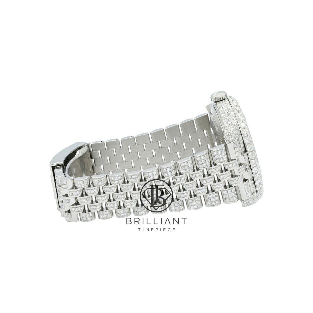 Mens Rolex Datejust II 126300 Stainless Steel 41MM Full Diamond Watch 25.5Ct
