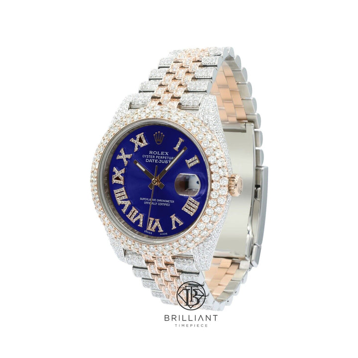 Mens Rolex Datejust II 126303 Two Tone 18K/ Steel 41MM Full Diamond Watch 25.5Ct