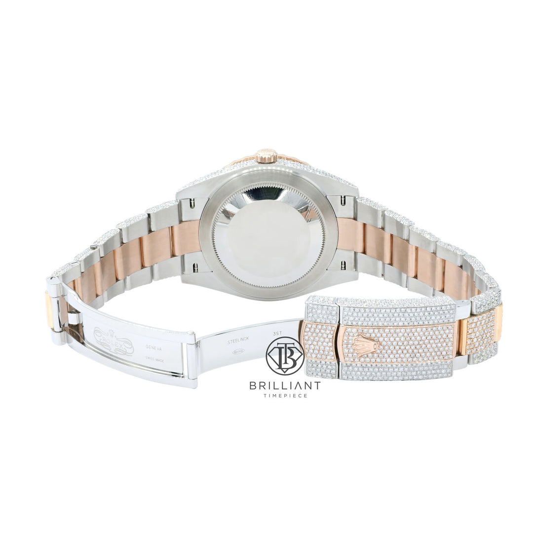 Mens Rolex Datejust II 126333 Two Tone 18K/ Steel 41MM Full Diamond Watch 25.5Ct