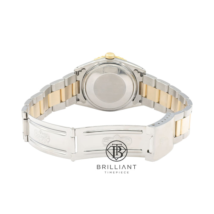 Rolex Datejust 36mm Oyster Two Tone Gold/Steel Silver Diamond Dial 3.25ct