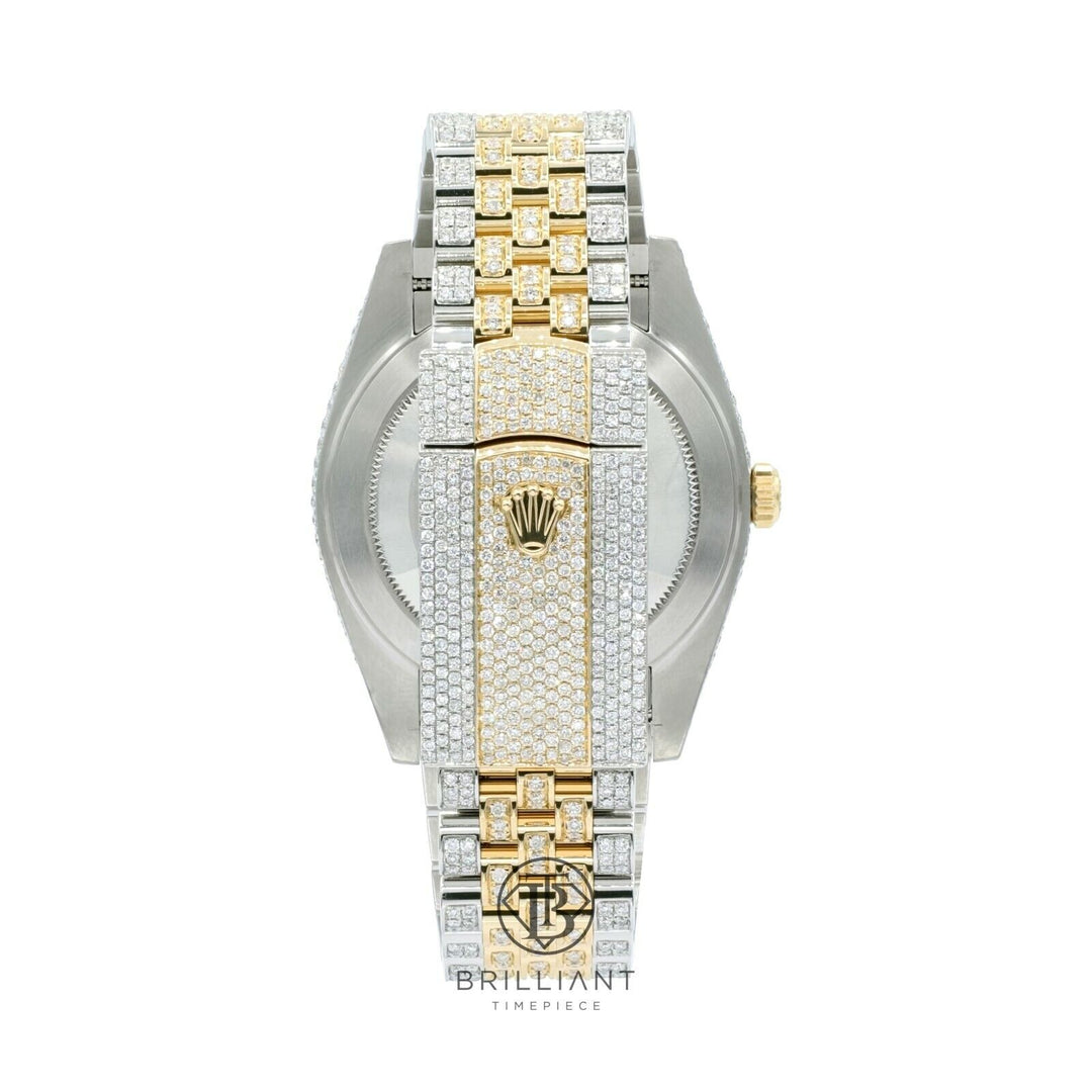 Mens Rolex Datejust II 126303 Two Tone 18K/ Steel 41MM Full Diamond Watch 25.5Ct