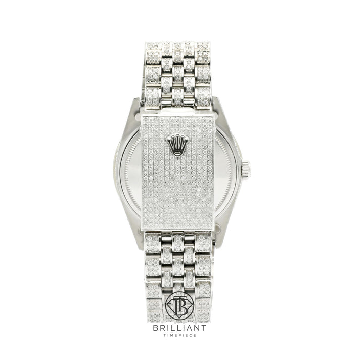 Rolex Datejust 36mm Stainless Steel Red Diamond Dial 13.00ct