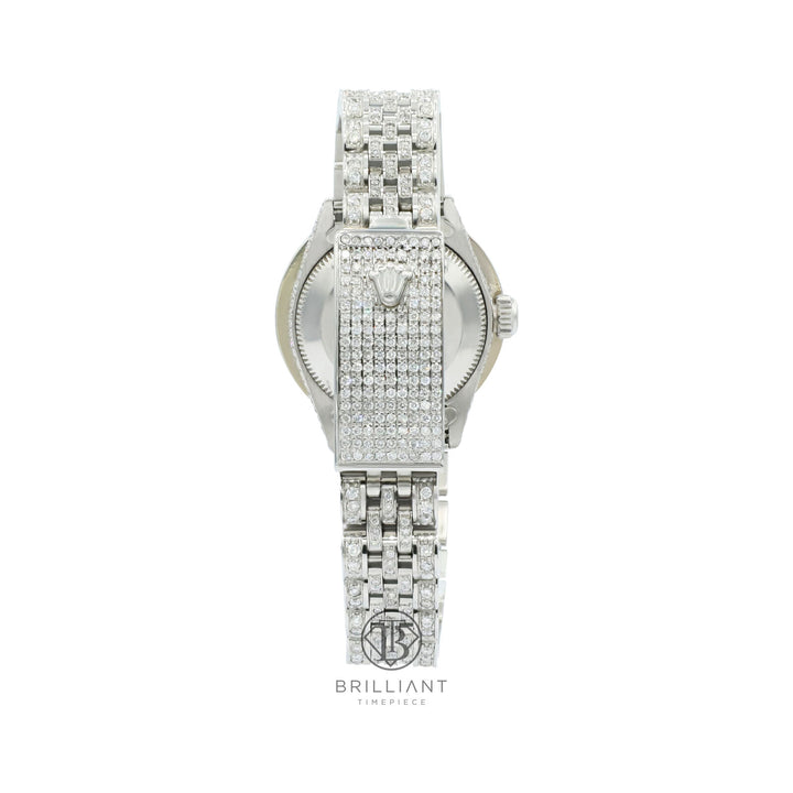 Rolex Datejust 26mm Stainless Steel Black Diamond Dial 8ct