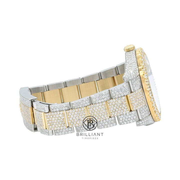 Mens Rolex Datejust II 126333 Two Tone 18K/ Steel 41MM Full Diamond Watch 25.5Ct