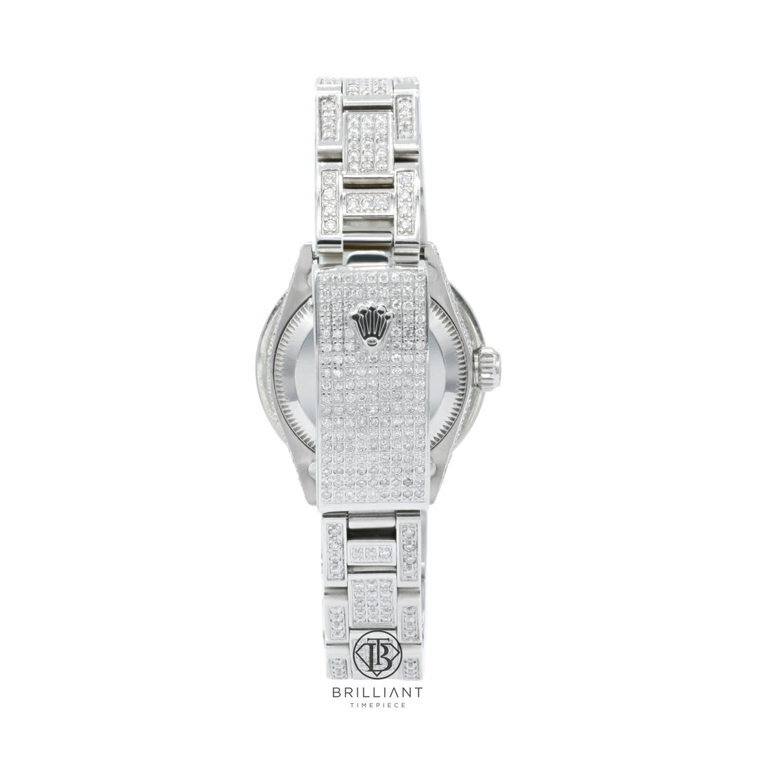 Rolex Datejust Oyster 26mm Stainless Steel Pink MOP Diamond Dial 8ct
