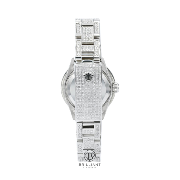 Rolex Datejust Oyster 26mm Stainless Steel Pink MOP Diamond Dial 8ct