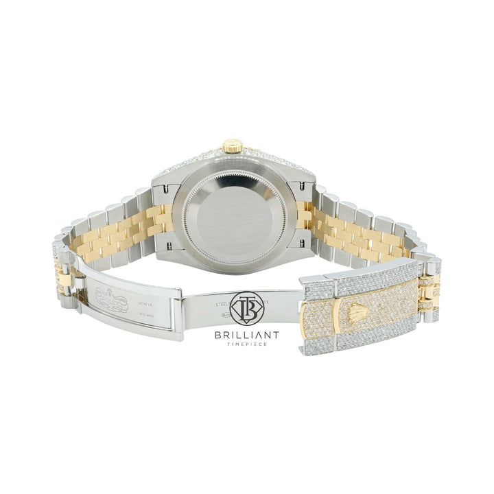 Mens Rolex Datejust II 126303 Two Tone 18K/ Steel 41MM Full Diamond Watch 25.5Ct