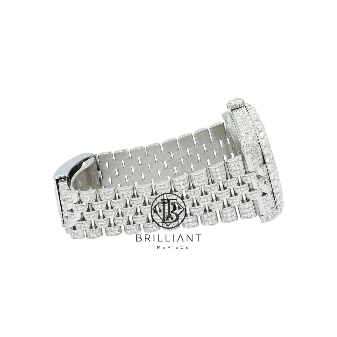 Mens Rolex Datejust II 126300 Stainless Steel 41MM Full Diamond Watch 25.5Ct