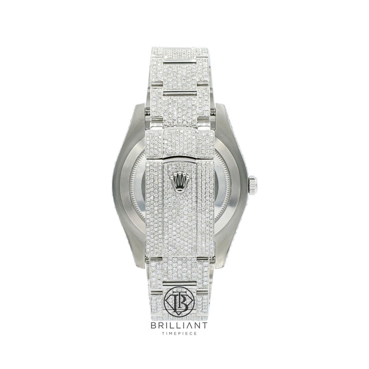 Mens Rolex Datejust II 126300 Stainless Steel 41MM Full Diamond Watch 25.5Ct