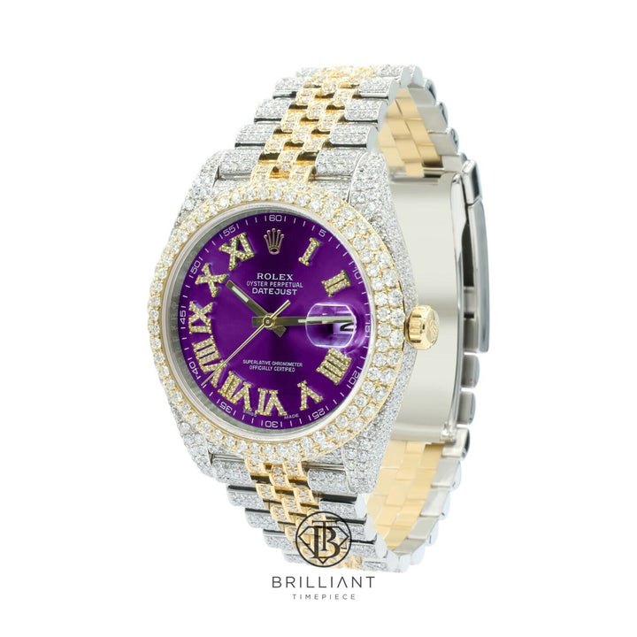 Mens Rolex Datejust II 126303 Two Tone 18K/ Steel 41MM Full Diamond Watch 25.5Ct