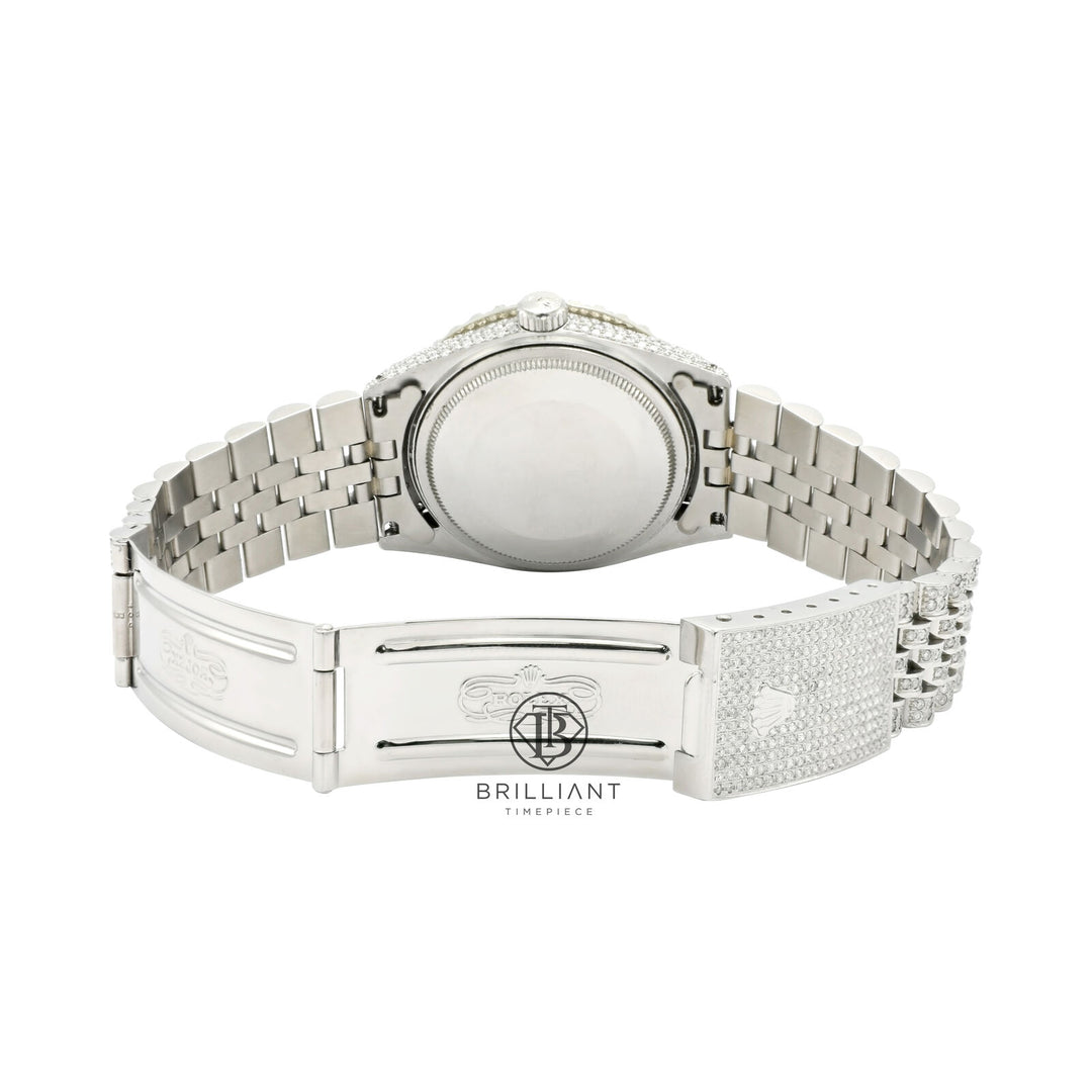 Rolex Datejust 36mm Stainless Steel Red Diamond Dial 13.00ct