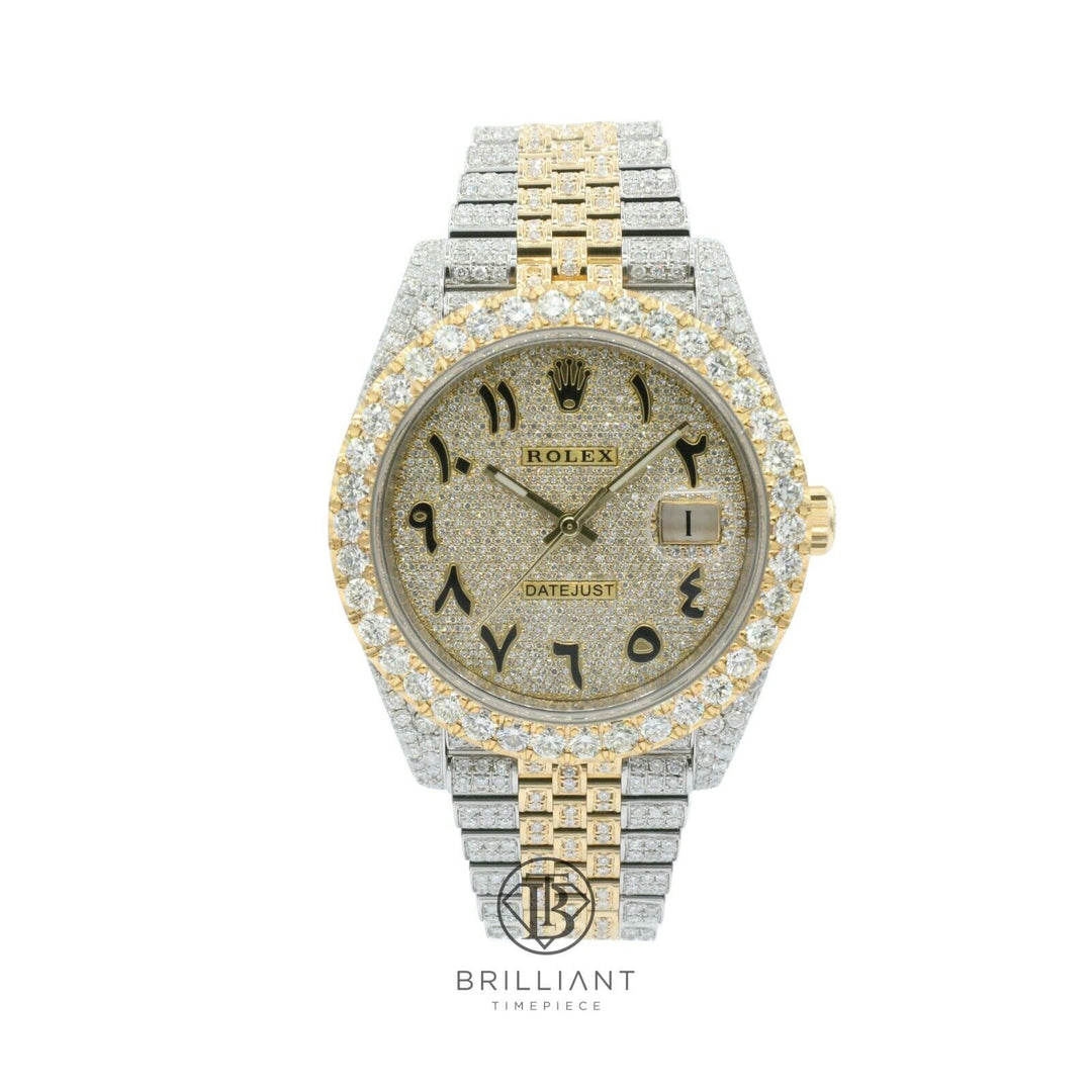 Mens Rolex Datejust II 126303 Two Tone 18K/ Steel 41MM Full Diamond Watch 25.5Ct