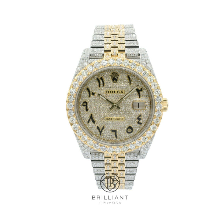 Mens Rolex Datejust II 126303 Two Tone 18K/ Steel 41MM Full Diamond Watch 25.5Ct